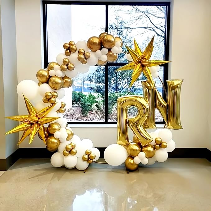 Foil Letter Balloons 40 Inch, Big Alphabet Z Word Balloons, Large Self Inflating Name Balloon Letters Gold Decor, Helium Custom Letter Balloons for Women Birthday Party Anniversary Decoration Supplies