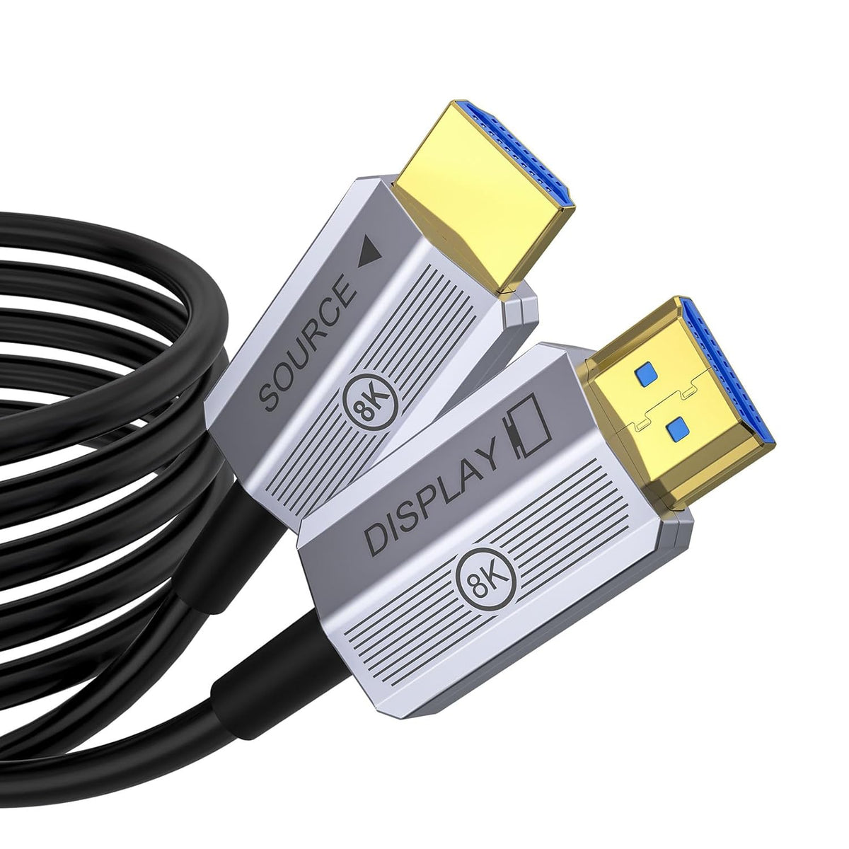 8K 20ft, 48Gbps 2.1 8K@60Hz/4K@120Hz, PS5 4 3/Xbox/TV/Monitor/Laptop/Projector/Blu-ray Fiber Optic HDMI Cable Long HDMI