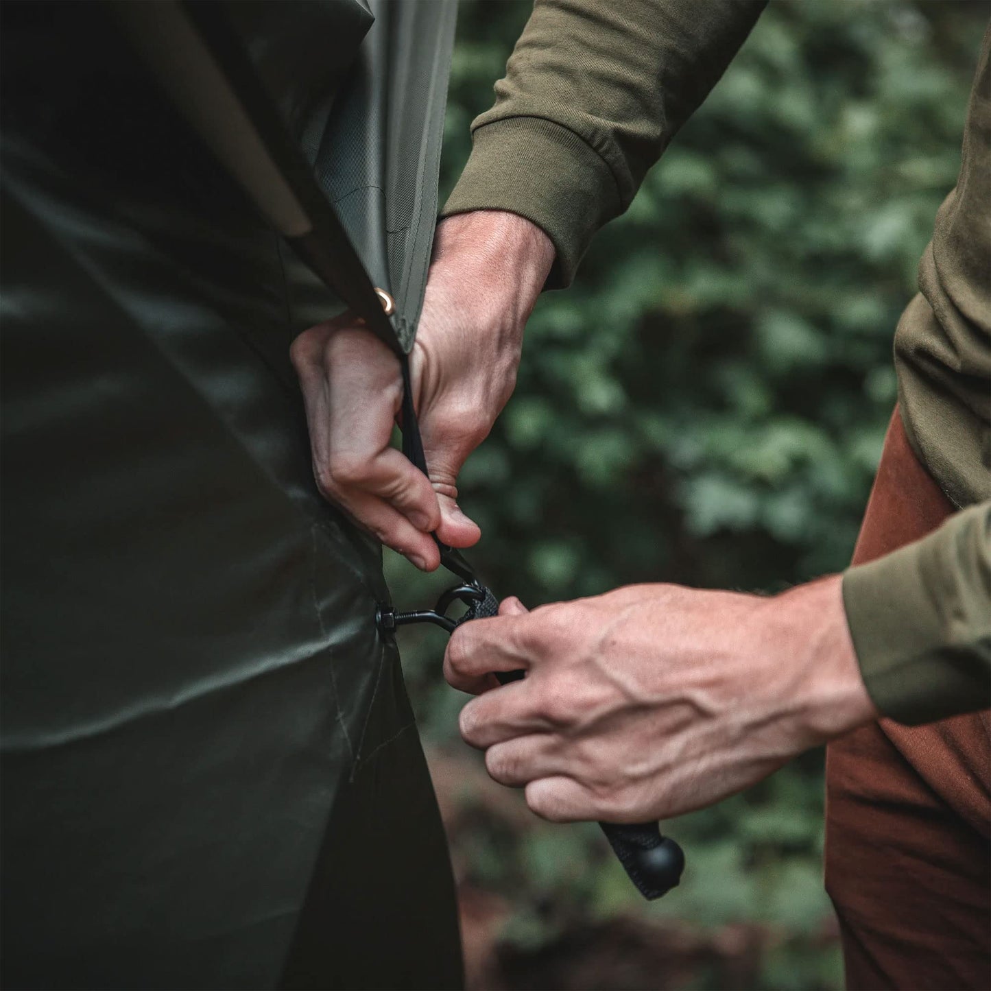 Gazelle Tents™ T4 Hub Tent, Easy 90 Second Set-Up, Waterproof, UV Resistant, Removable Floor, Ample Storage Options, 4-Person, Alpine Green, 94" x 94" x 78", GT400GR