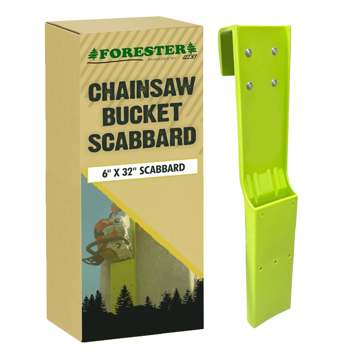 FORESTER Bucket Scabbard - Chainsaw Holder Logging Tools Bucket Truck Accessories Tree Cutting Equipment Inside Mount Chain Saw System Arbor Tool Box Accessories Measuring 32" Long