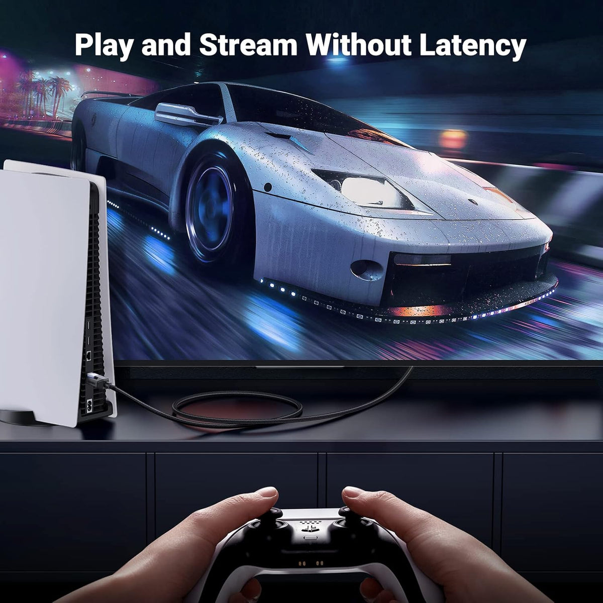 8 20FT, 40Gbps 2000Mhz Cat8 RJ45 PS5 PS4 PS3 20FT UGREEN Cat Ethernet Cable High Speed Braided Network Cord Shielded
