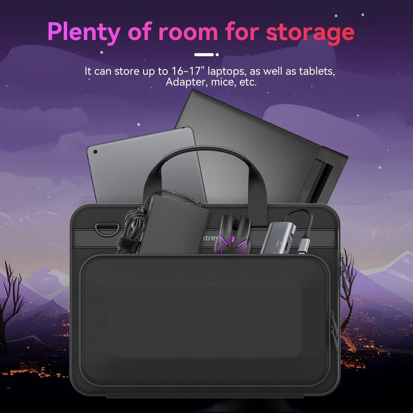 Smatree Heavy Duty Hard Carrying Laptop Case Compatible for 15.6 inch Acer Nitro 5 AN515, 16 inch Predator Triton 16/Neo 16 Gaming Laptop, Predator Triton 500/300 SE (A800)