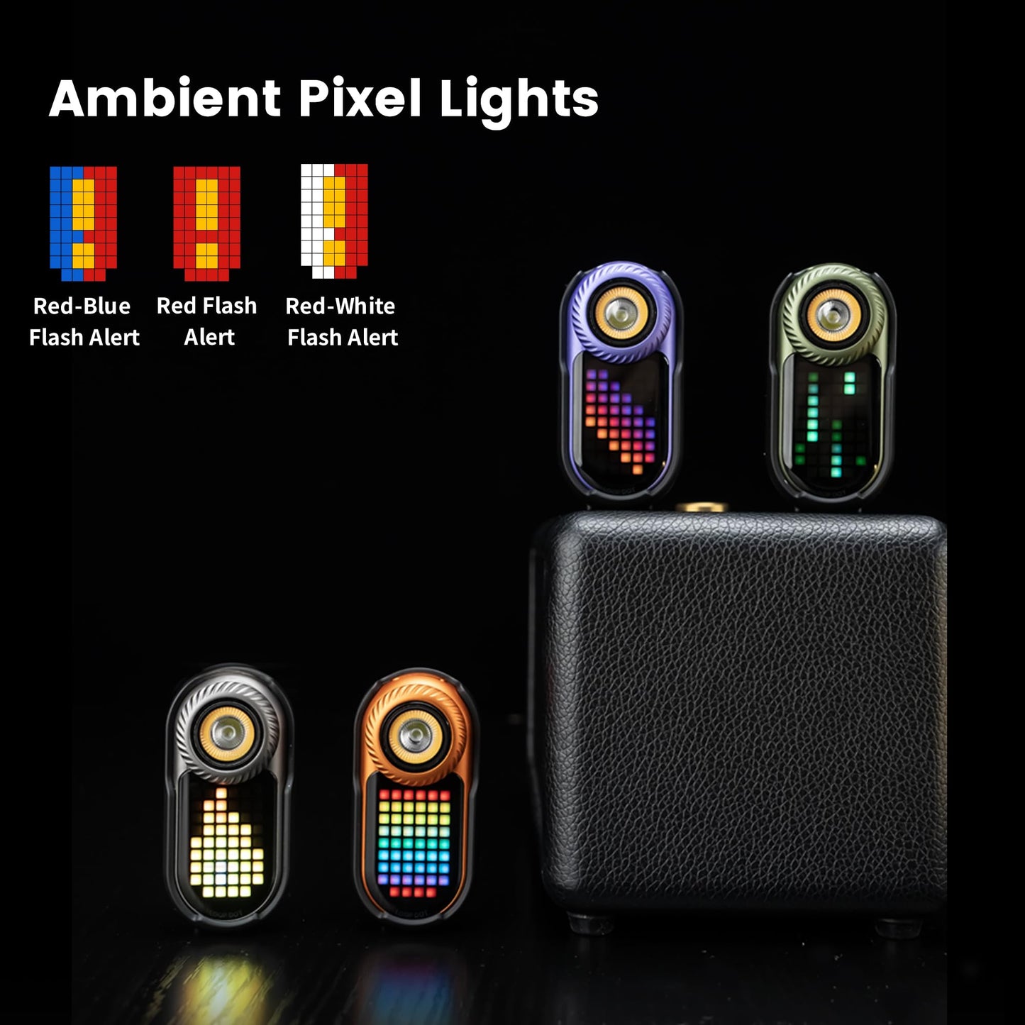 LOOPDOT EDC Flashlight – Rechargeable Small and Powerful LED Flashlight with RGB Pixel Display, Interactive Games, Adjustable Brightness – Cool Gadget Gift for Kids & Adults (TI)