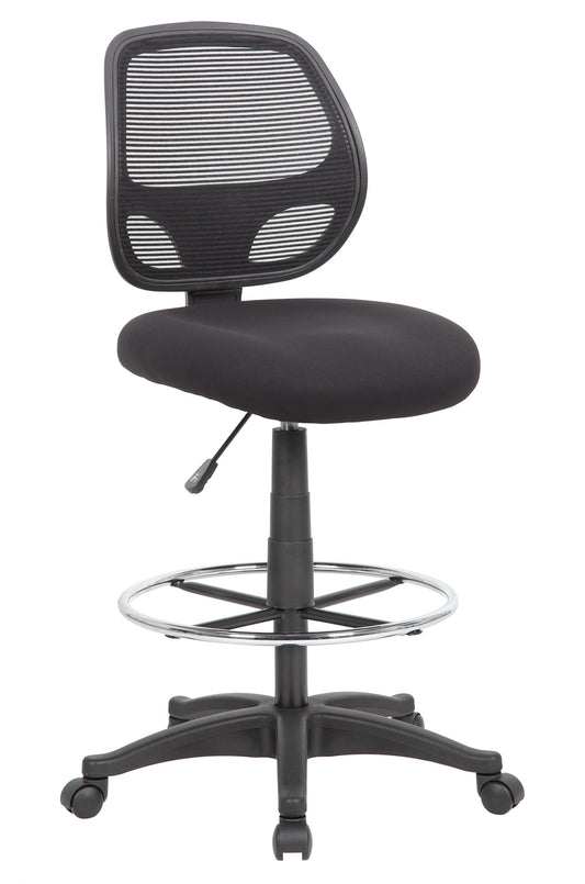 Boss Office Products Commercial Grade Mesh Stool, Black