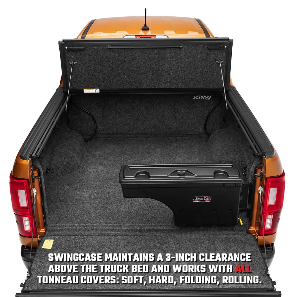 RealTruck UnderCover SwingCase Truck Bed Storage Box | SC100P | Fits 2007 - 2019 Chevy/GMC Silverado/Sierra 2500/3500HD Passenger Side