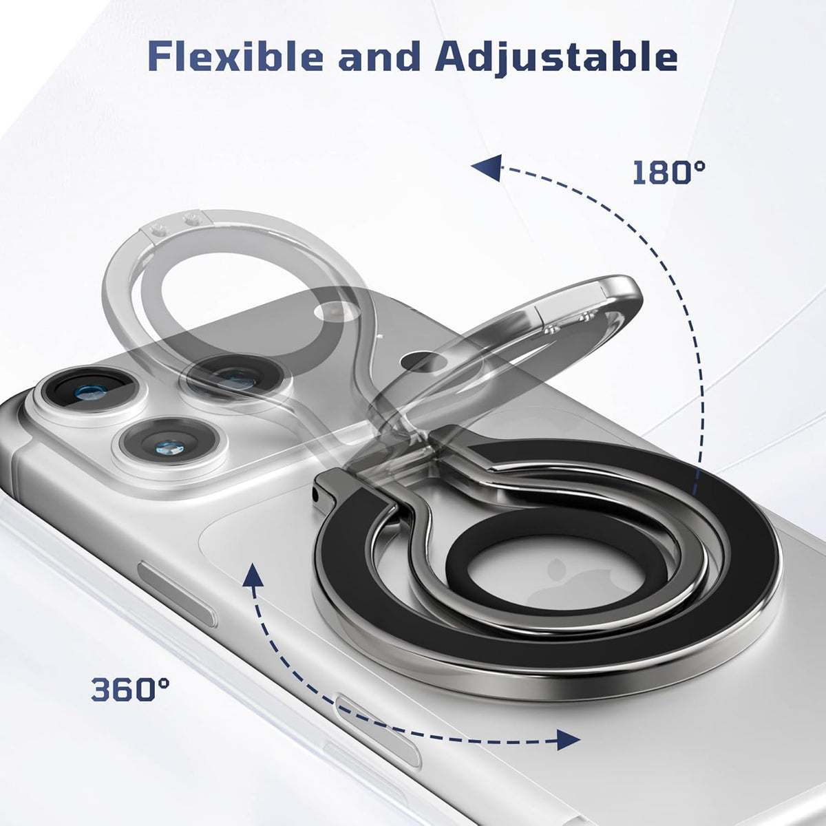 FiKavi Slim Magnetic Phone Ring Holder for Magsafe, Lightweight Phone Finger Snap Grip Kickstand Accessories Compatible