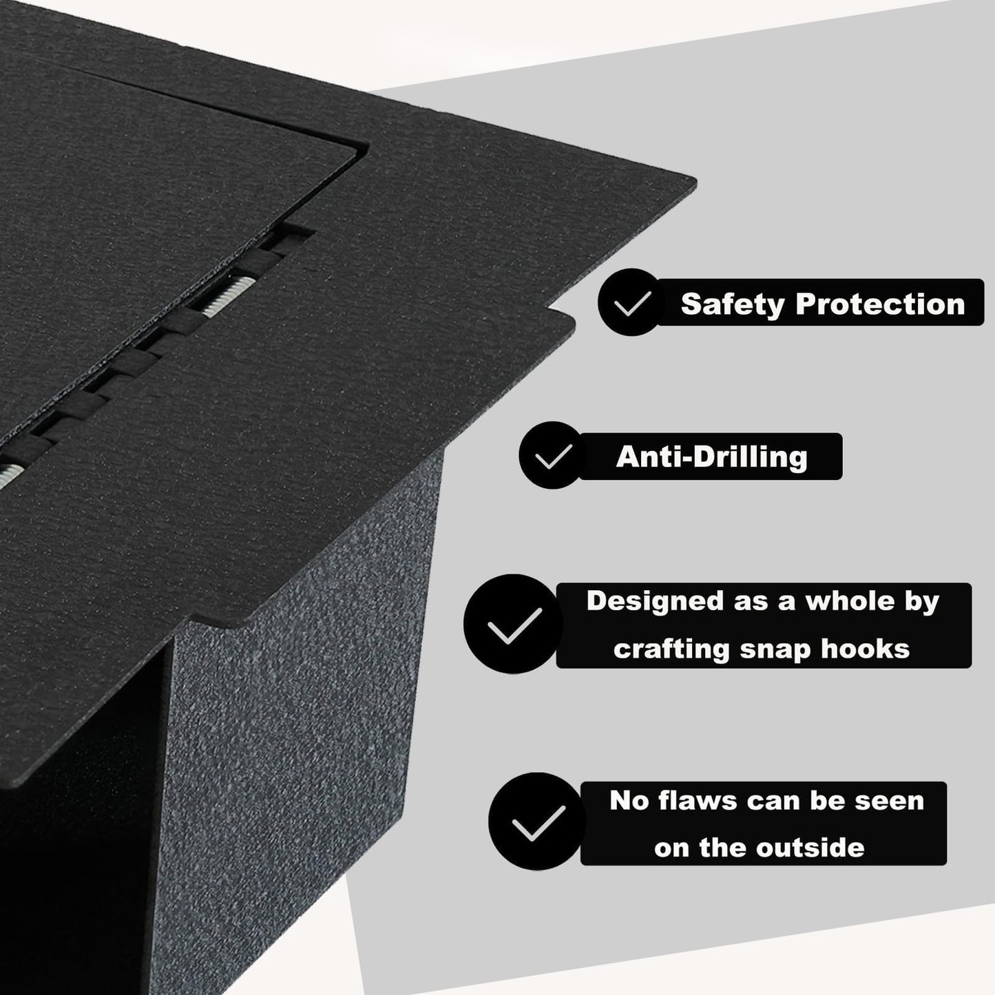 Center Console Safe Vault - KEREN Console Gun Safe Box Compatible with Ford Escape 2020-2026, for Ford Bronco Sport 2021-2025. Fingerprint Lock with Key