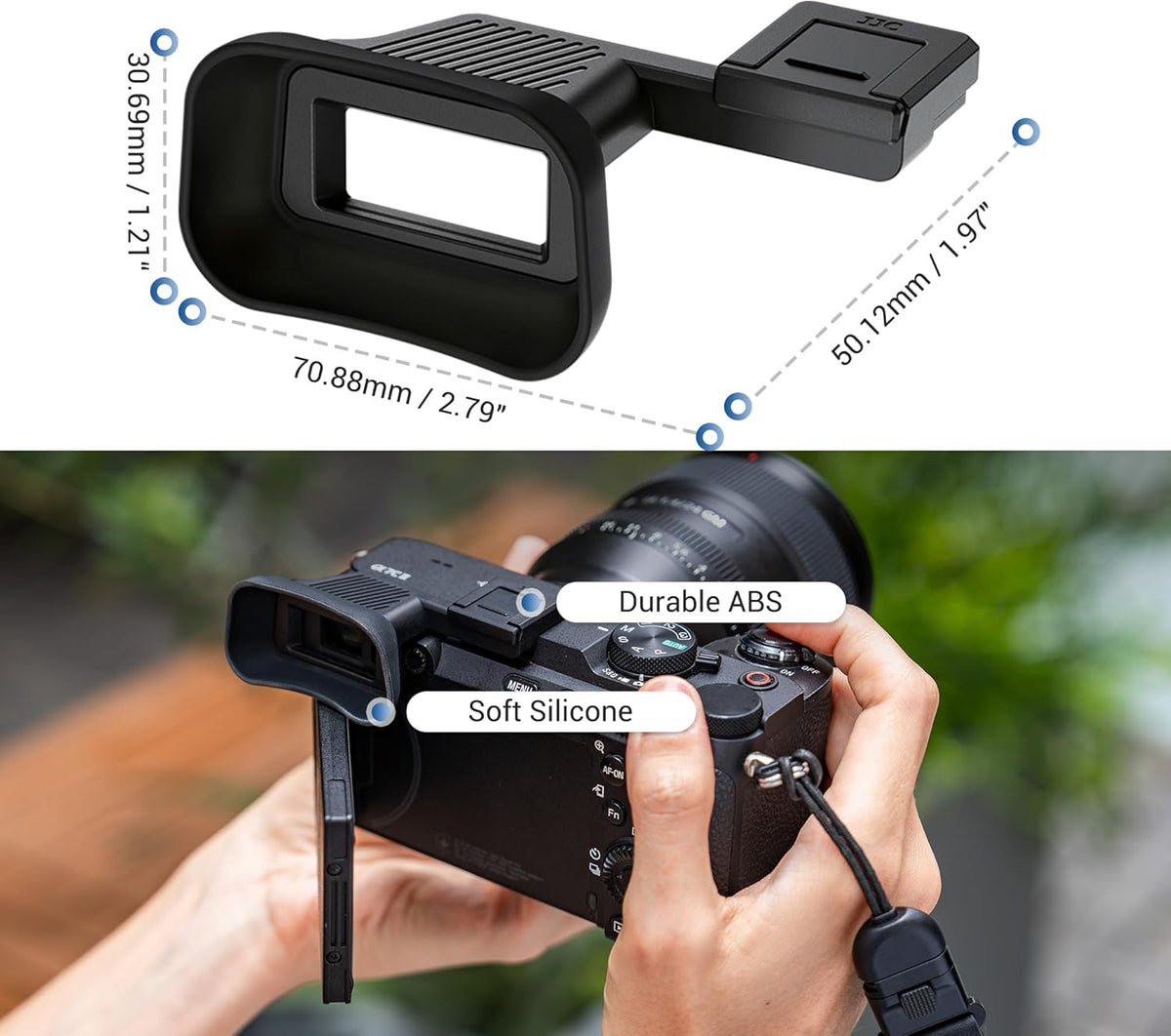A7C A7C A7CII A7C2 A7CR A7C), II R Soft Rubber Eyecup Eyepiece Viewfinder, JJC Eye Cup for Sony Alpha Cameras(Not