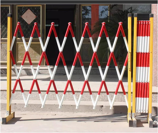 BSEARMG Retractable Metal Barrier – Portable, Foldable Traffic Control for Driveways, Playgrounds & Parks – Mobile Safety Fence for Events & Crowds