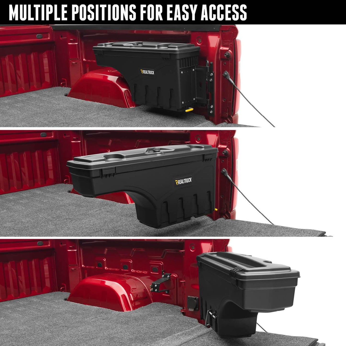 RealTruck UnderCover SwingCase Truck Bed Storage Box | SC401P | Fits 2005 - 2023 Toyota Tacoma Passenger Side