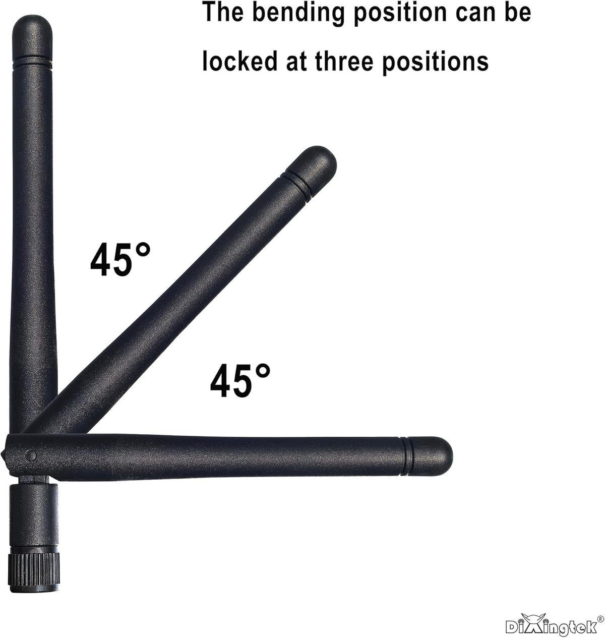 Dixingtek 6E 2.4GHz 5GHz 6GHz 2-Pack WiFi Tri-Band Bluetooth RP SMA Male Antenna, Compatible with WiFi Router Camera