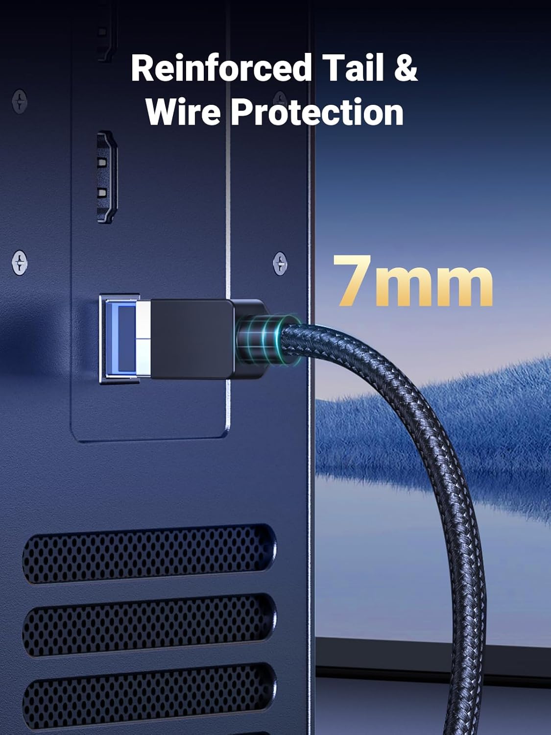 8 6FT, 40Gbps 2000Mhz Cat8 RJ45 PS5 PS4 PS3 6FT UGREEN Cat Ethernet Cable High Speed Braided Network Cord Shielded