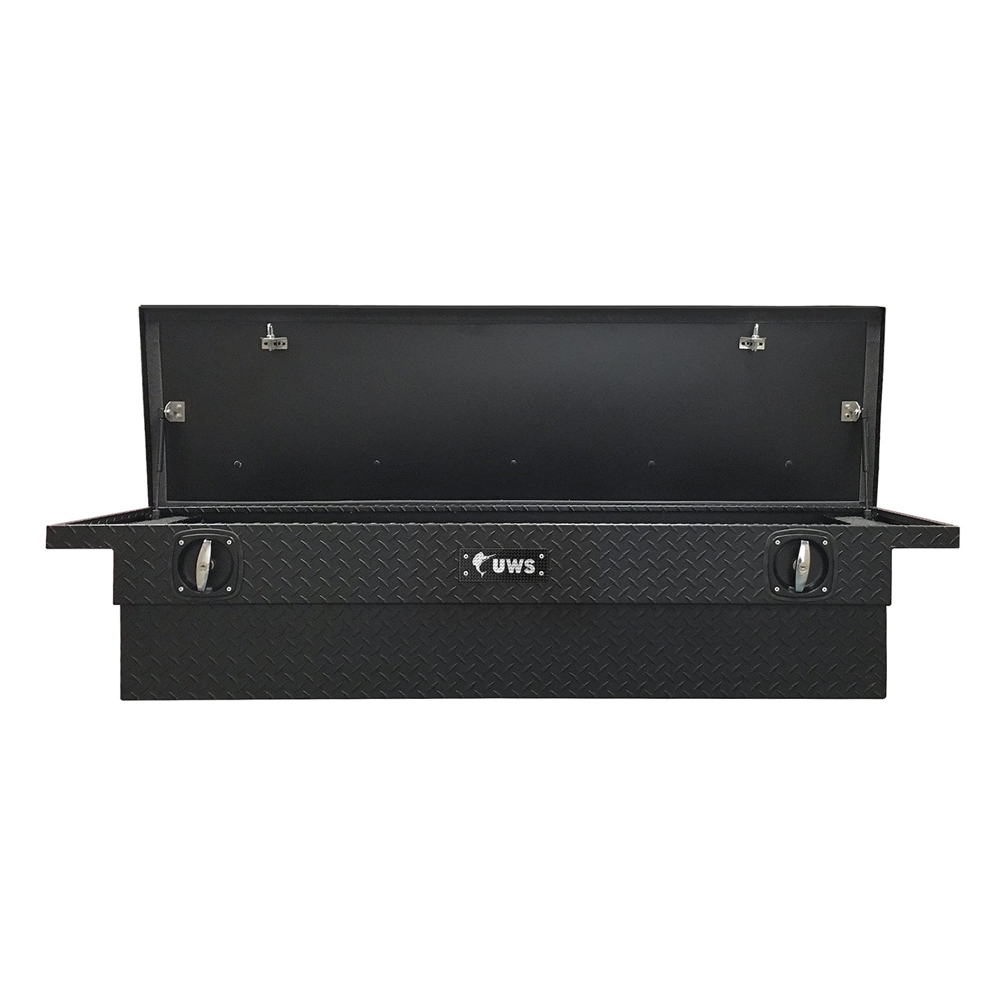 UWS EC10013 Secure Lock 69-Inch Matte Black Heavy-Wall Aluminum Truck Tool Box with Low Profile, RigidCore Lid