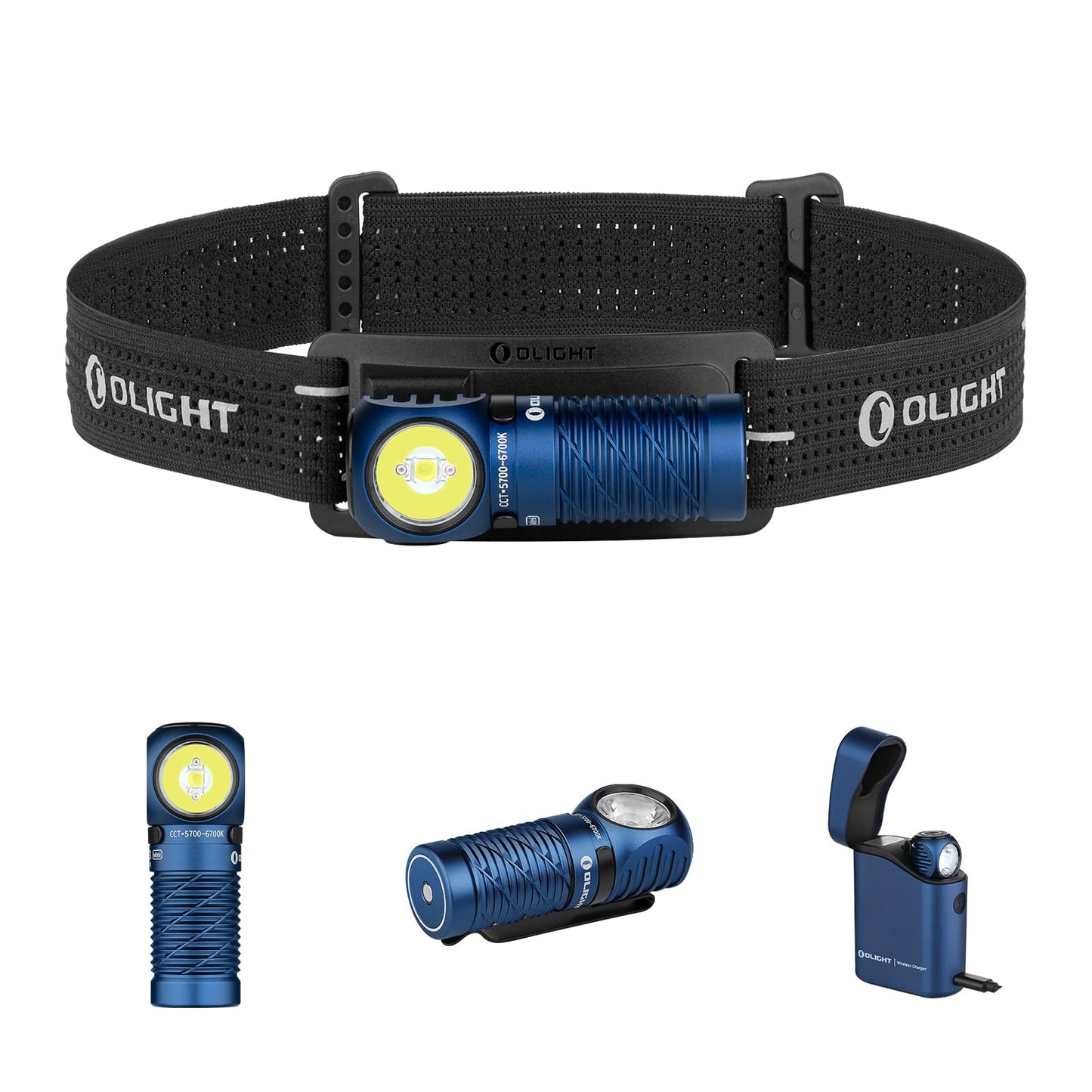 OLIGHT Perun 3 Mini Premium Headlamp 1250 Lumens Flashlight with Type-C Charging Box Bundle with Perun 3 Rechargeable Headlamp Flashlight