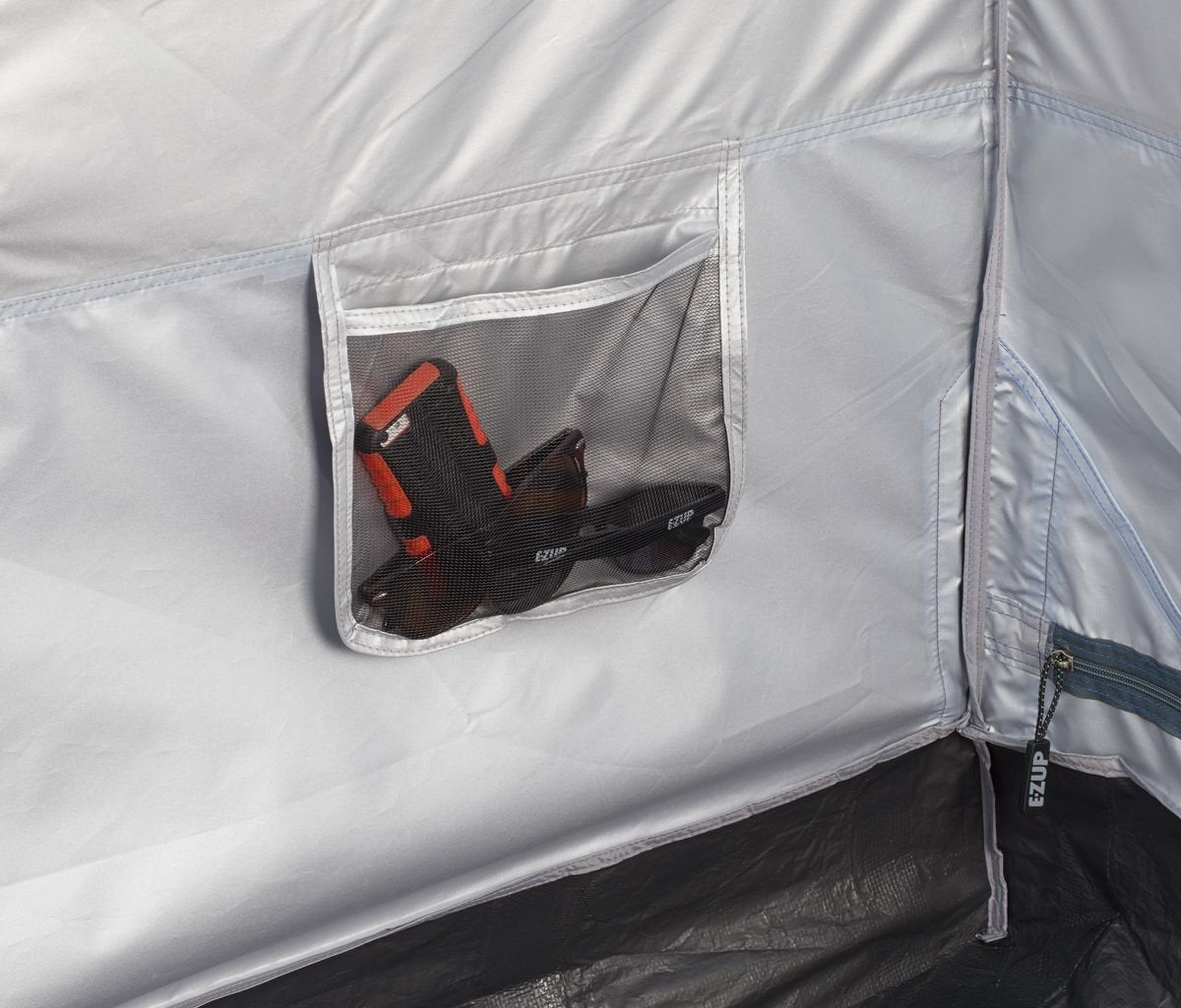 E-Z UP Camping Cube 6.4, Converts 10' Straight Leg Canopy into Camping Tent, Royal Blue (Canopy/Shelter NOT Included)
