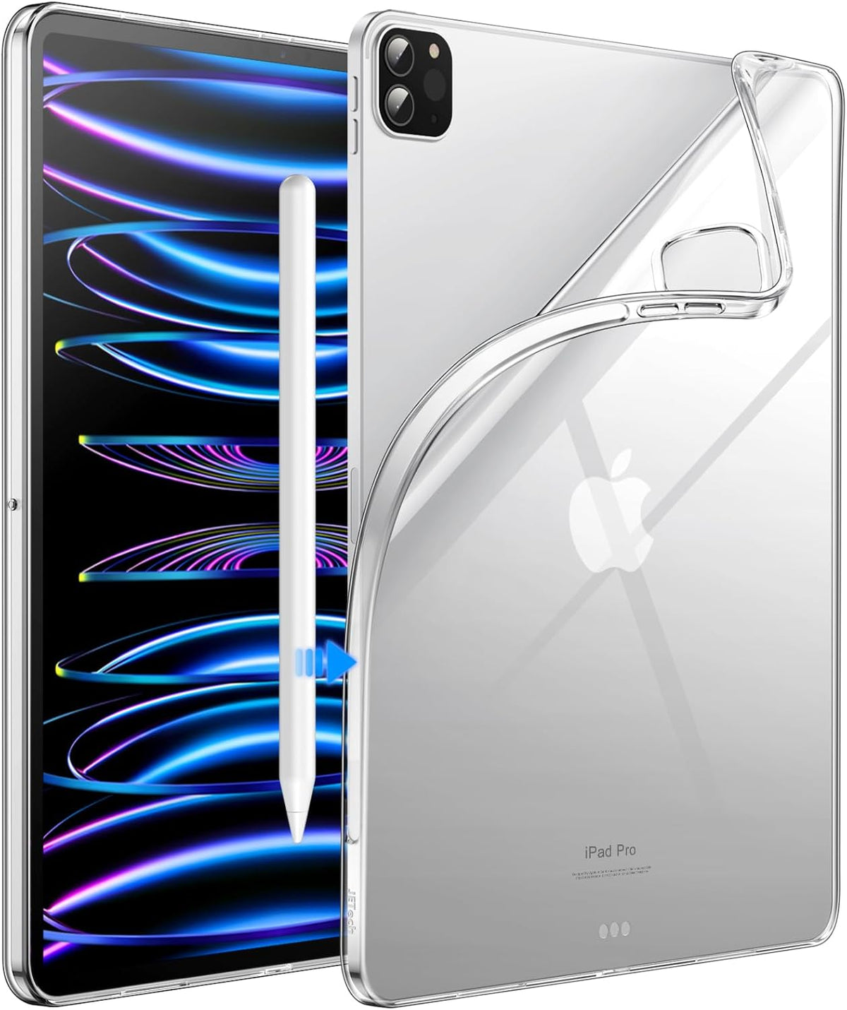 JETech 11-Inch 2022/2021/2020 (4th/3rd/2nd 2nd Case for iPad Pro Model Generation), Soft TPU Transparent Slim