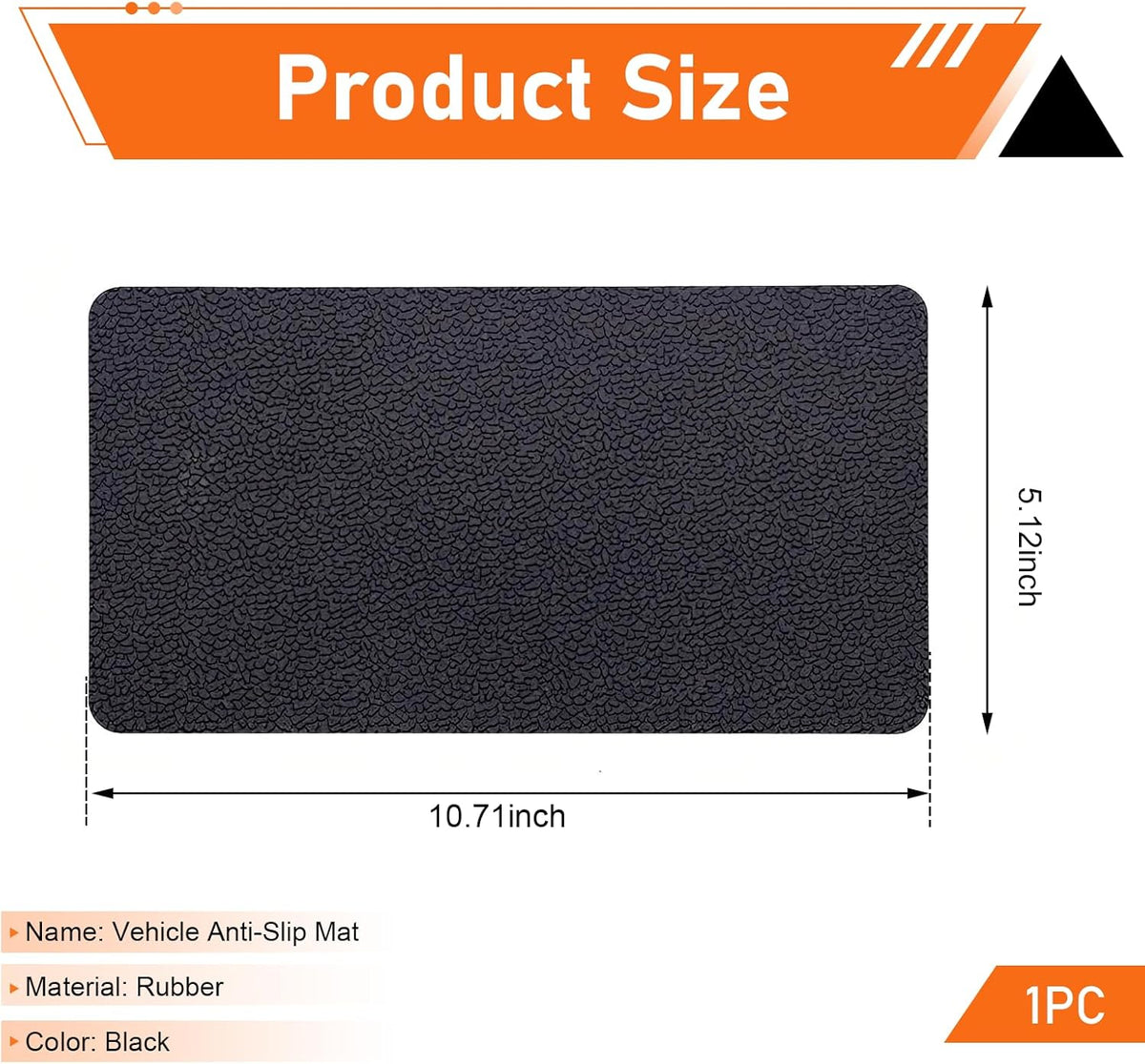 Foelony 10.7" 5.9" Car Dashboard Anti-Slip Pad, x Non-Slip Heat Resistant Dash Mat, Multifunctional Adhesive Dashboard