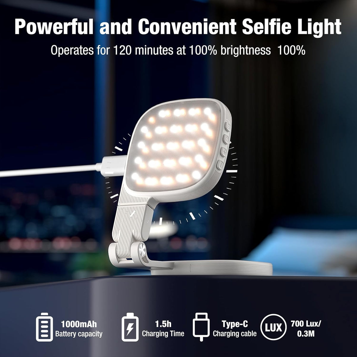 Diyife CRI95, 3 45 360 Magnetic Selfie Light for Phone, [Compatible with MagSafe] Modes, LED, Rotatable Phone Light