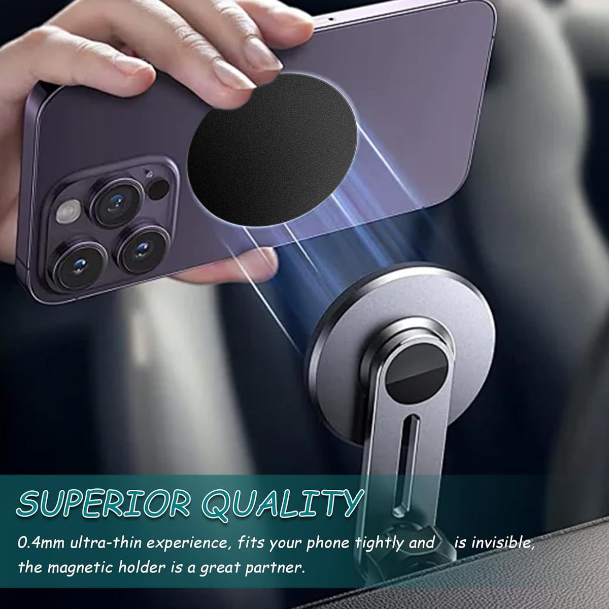 FPMYB 20 Pack 75x55 mm Mount Metal Plate with Adhesive for Magnetic Phone Car Mount Holder, Universal Replacement Metal
