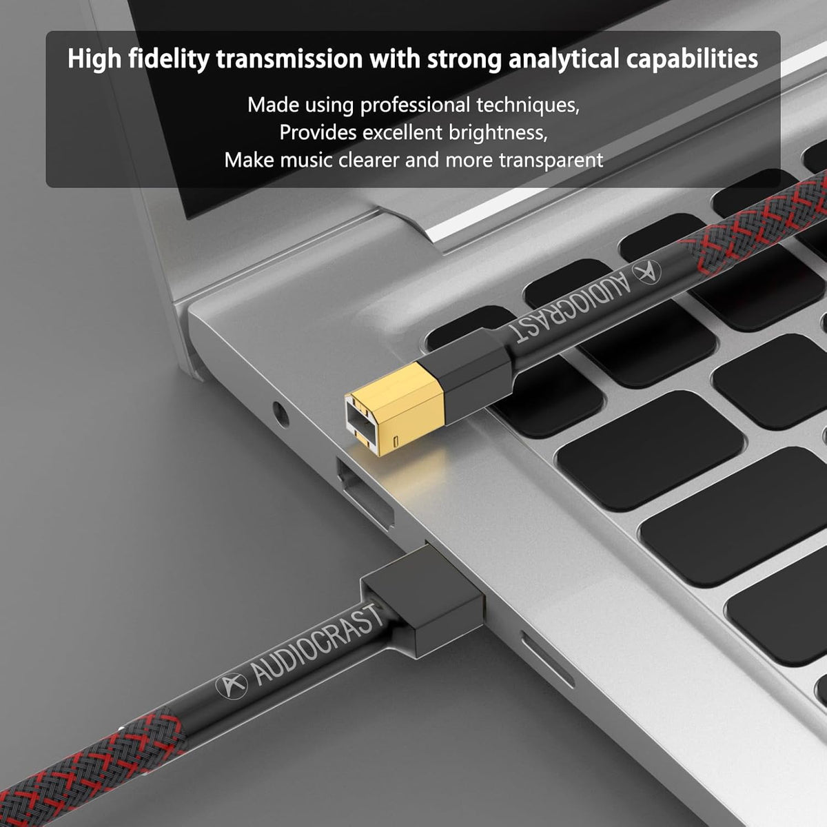 2.0 6.56ft 2m Tertullus HiFi Audiophile USB Cable USB Cable A to B High End Type A Male to Type B Male HiFi Data