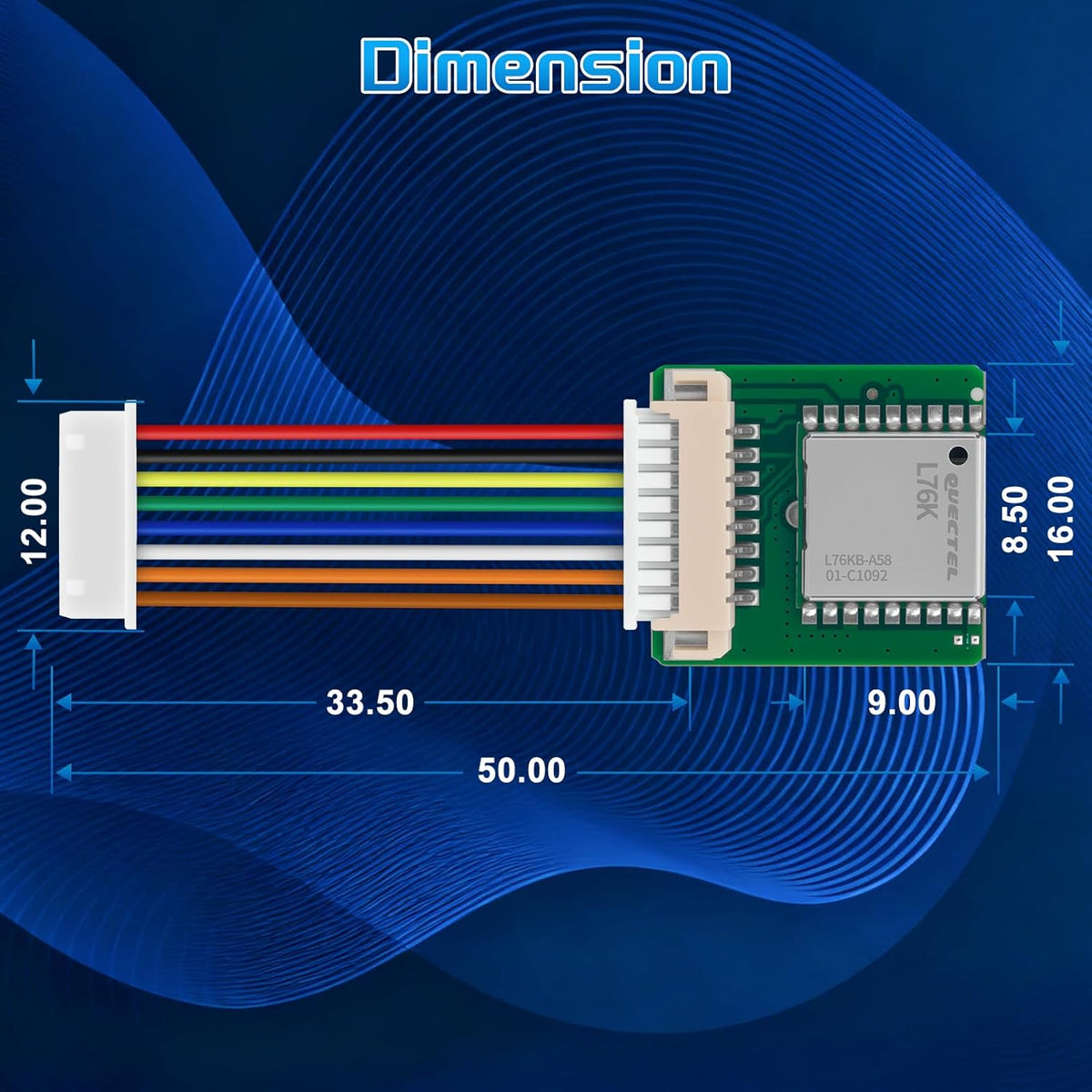 Meshnology L76K ESP32 V4 T114, GNSS GPS Module for LoRa Mesh Node High Position Accuracy Low Power Consumption, Ideal