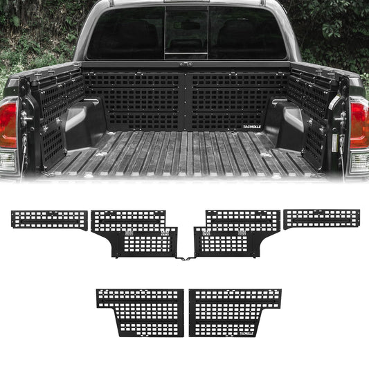 TACMOLLE Truck Bed MOLLE Panel – Truck Bed Organizer for Toyota Tacoma Accessories, Rigid MOLLE Panel Compatible with Toyota Tacoma 2005–2023, 3-Piece