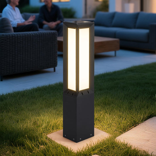 VZVI 31.5" Solar Pathway Light, 3000K LED Bollard Lights Outdoor, IP65 Waterproof Path Lights, Patio Solar Lanterns, Modern Solar Floor Lamp, Landscape Lighting for Commercial Driveway Walkway Lawn