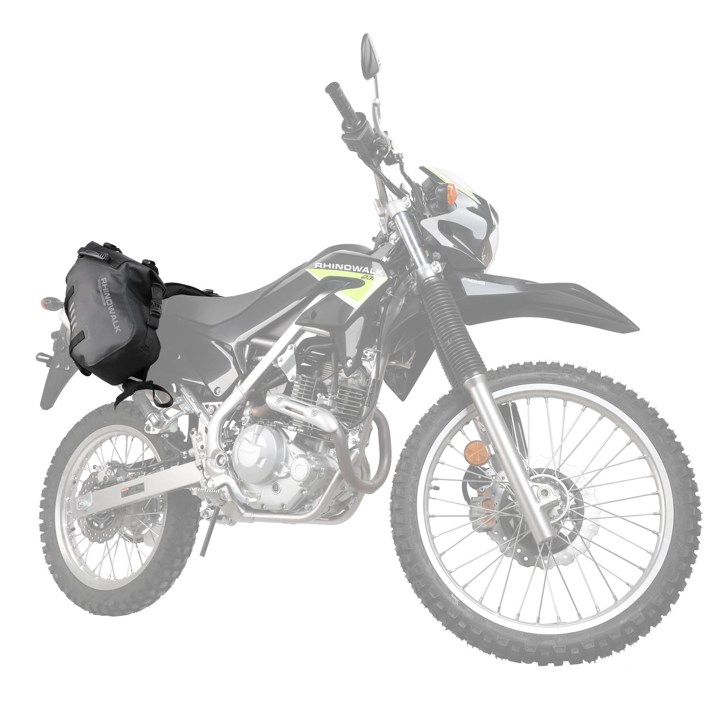 Rhinowalk Motorcycle Saddle Bags Waterproof Motorbike Panniers Tail Side Bag Motor Powersports Luggage for Most Motorcycles Adventure Travel Long Rides, 18L (9L*2), Black 1 Pair