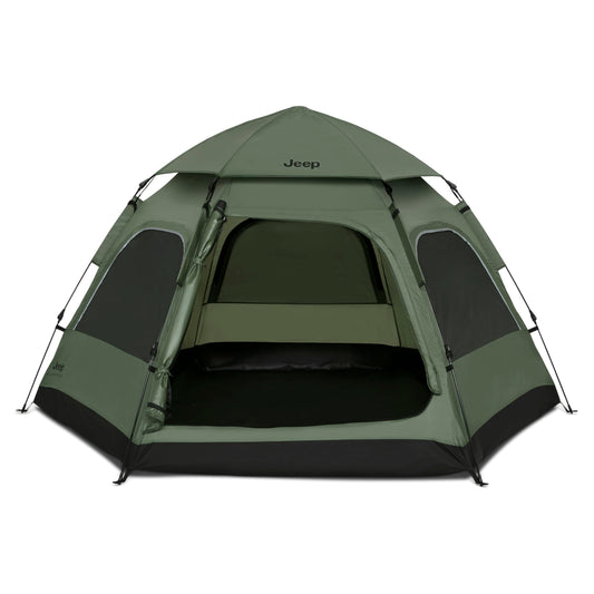 Jeep Compass 4-Person Pop Up Instant Tent by Delta Children with Carry Bag, Stakes and Guy Lines – Waterproof - UPF 50+Protection, Olive Green