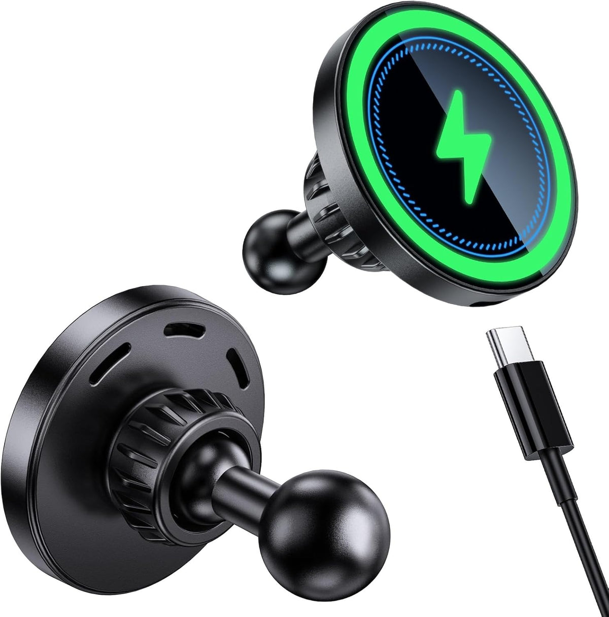EZTOMUXE 1 inch 1 (25mm) Magnetic Wireless Charging Phone Holder with Ball Mount for MagSafe, Metal Ball for MagSafe