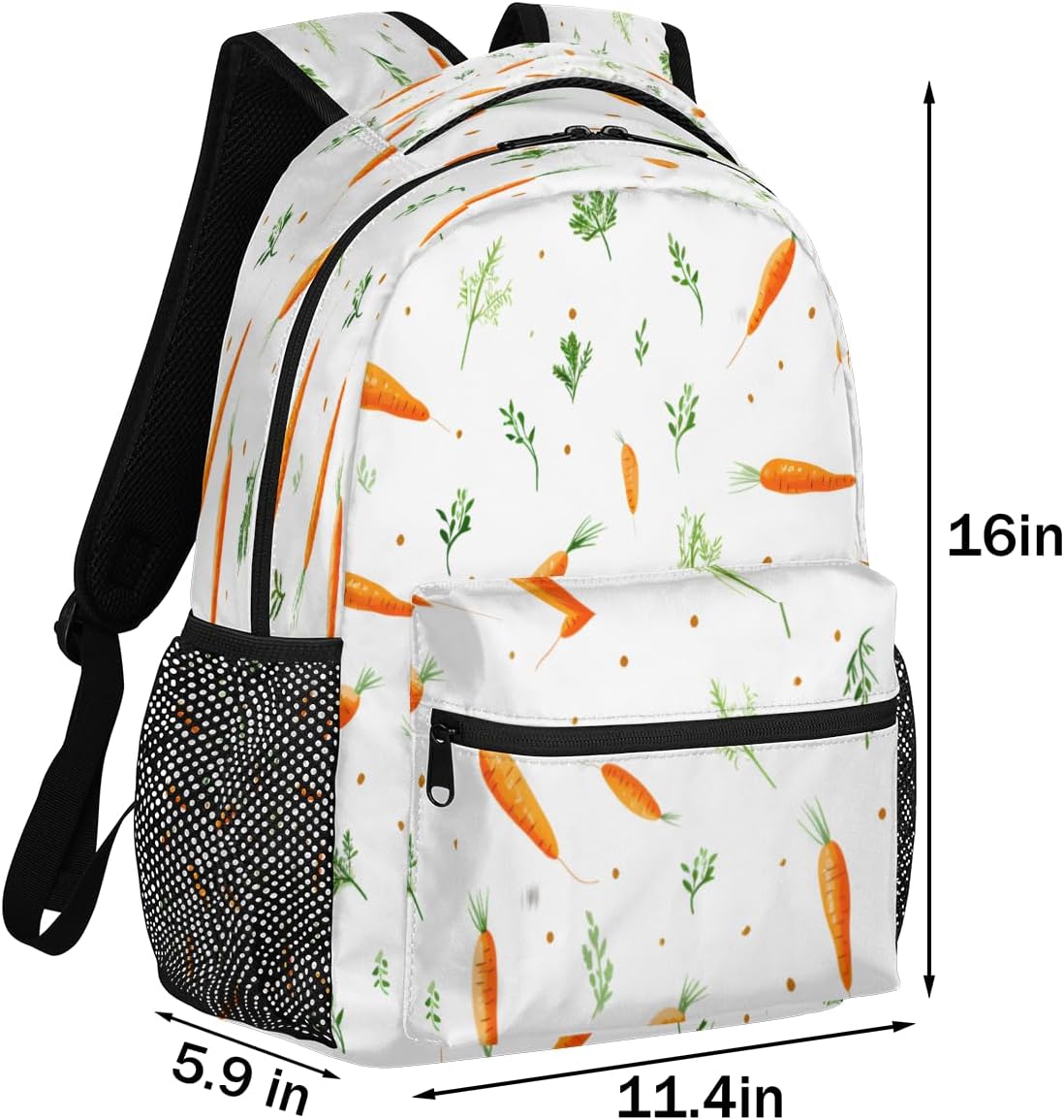 Aglebo Backpack Backpack 16x11.4x8 inch Daypack Pack Funny Carrot Travel for Men Women Casual Cute Laptop Lightweight