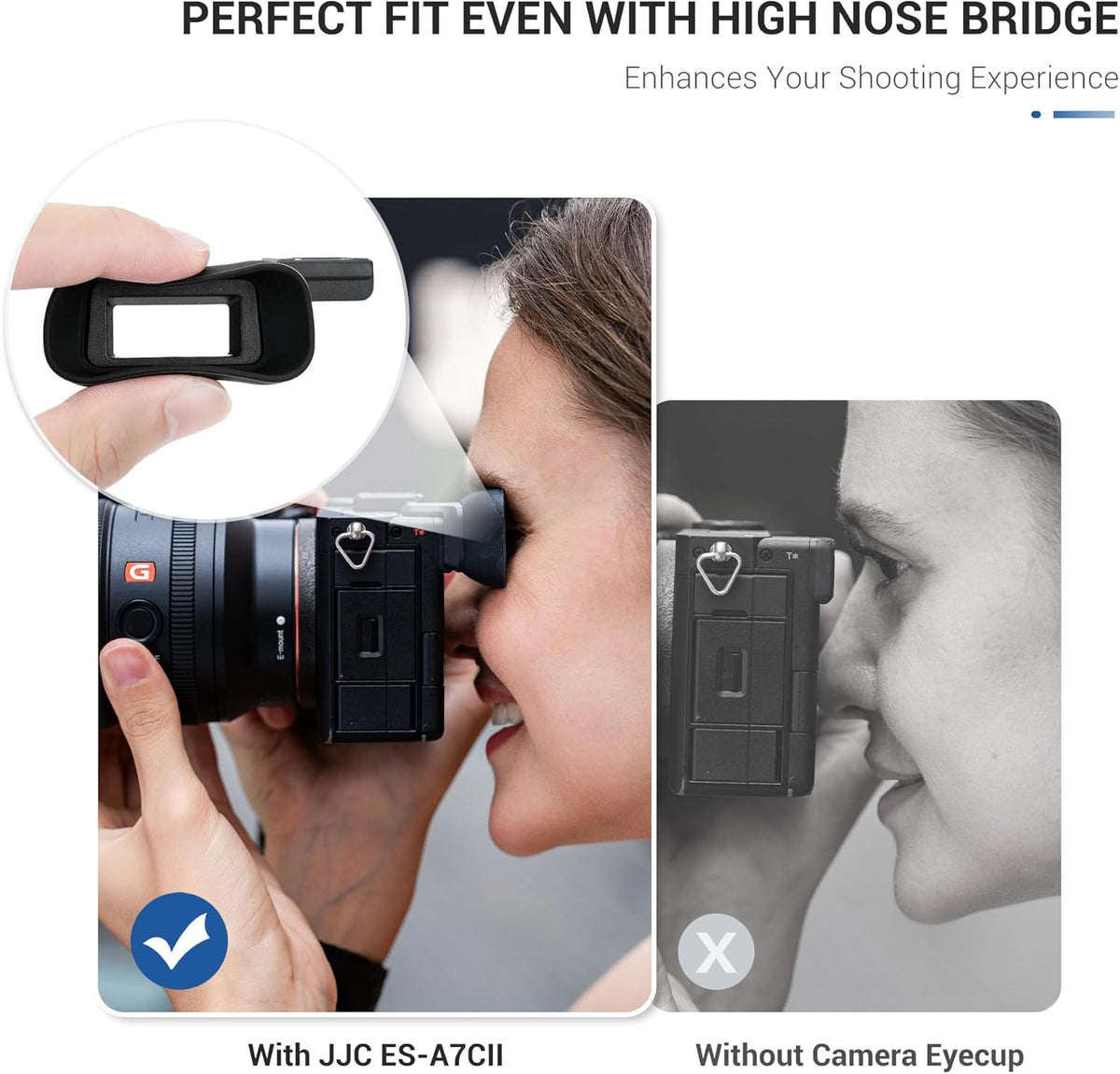 A7C A7CR 7CII 7C 7C A7C) Upgraded II Eyecup Eye Cup with Hot Shoe Cover, Soft Silicon Extended Viewfinder Eyepiece