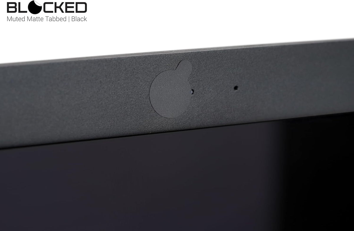 MyCamShield 57-Pack BLOCKED Webcam/Camera Vinyl Covers | Low-Tack Restickable Webcam Sticker | Multiple Sizes | Black