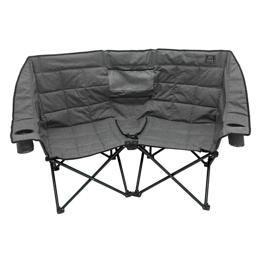 Kuma Outdoor Gear Kozy Bear Chair with Carry Bag, Ultimate Portable Luxury Outdoor Double Camping Chair for Glamping, Sports & Outdoor Adventures (Heather Grey/Black)