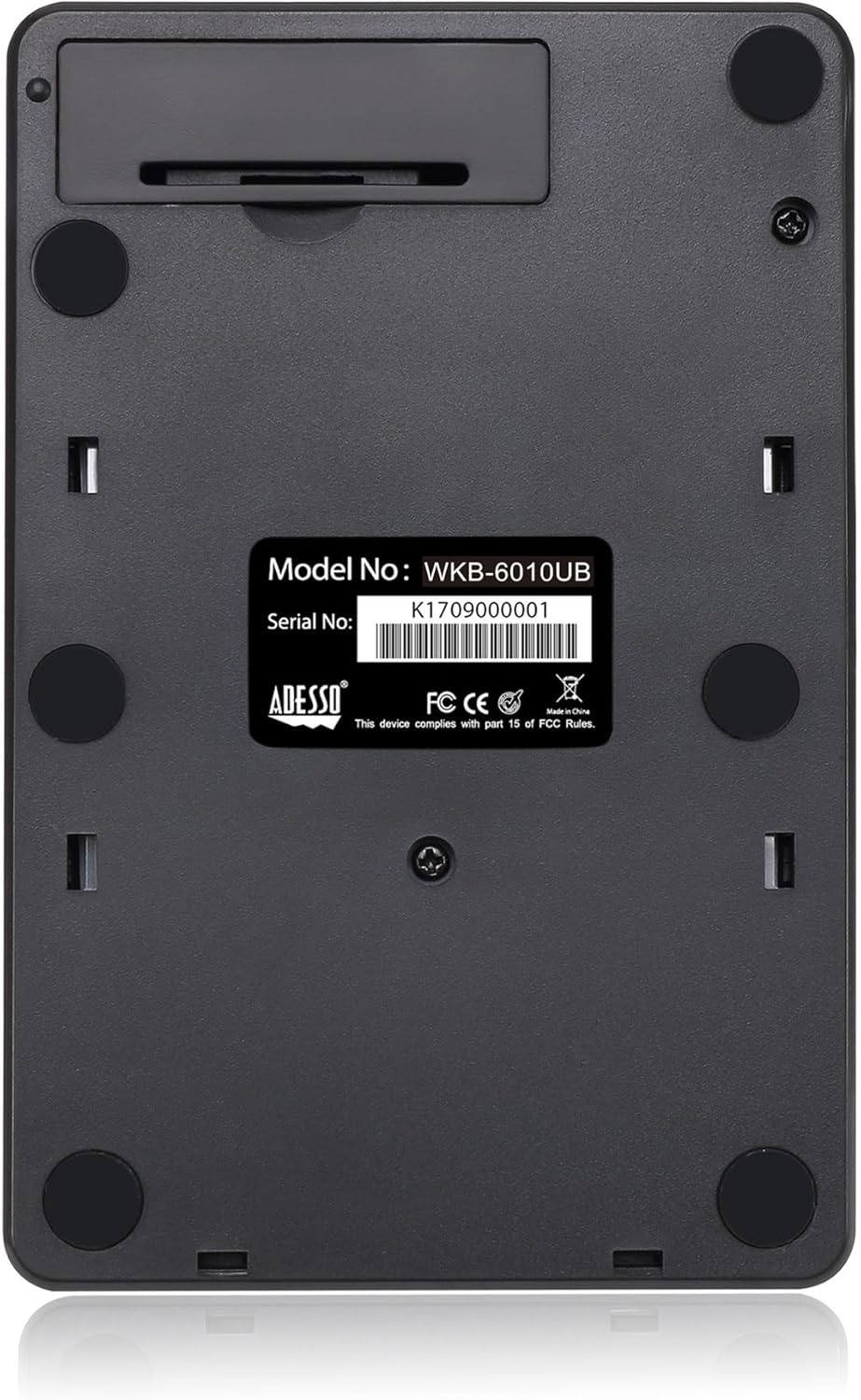 Adesso WKB-6010UB 18-Key - Wireless Spill Resistant Numeric Keypad Number Pad, Black
