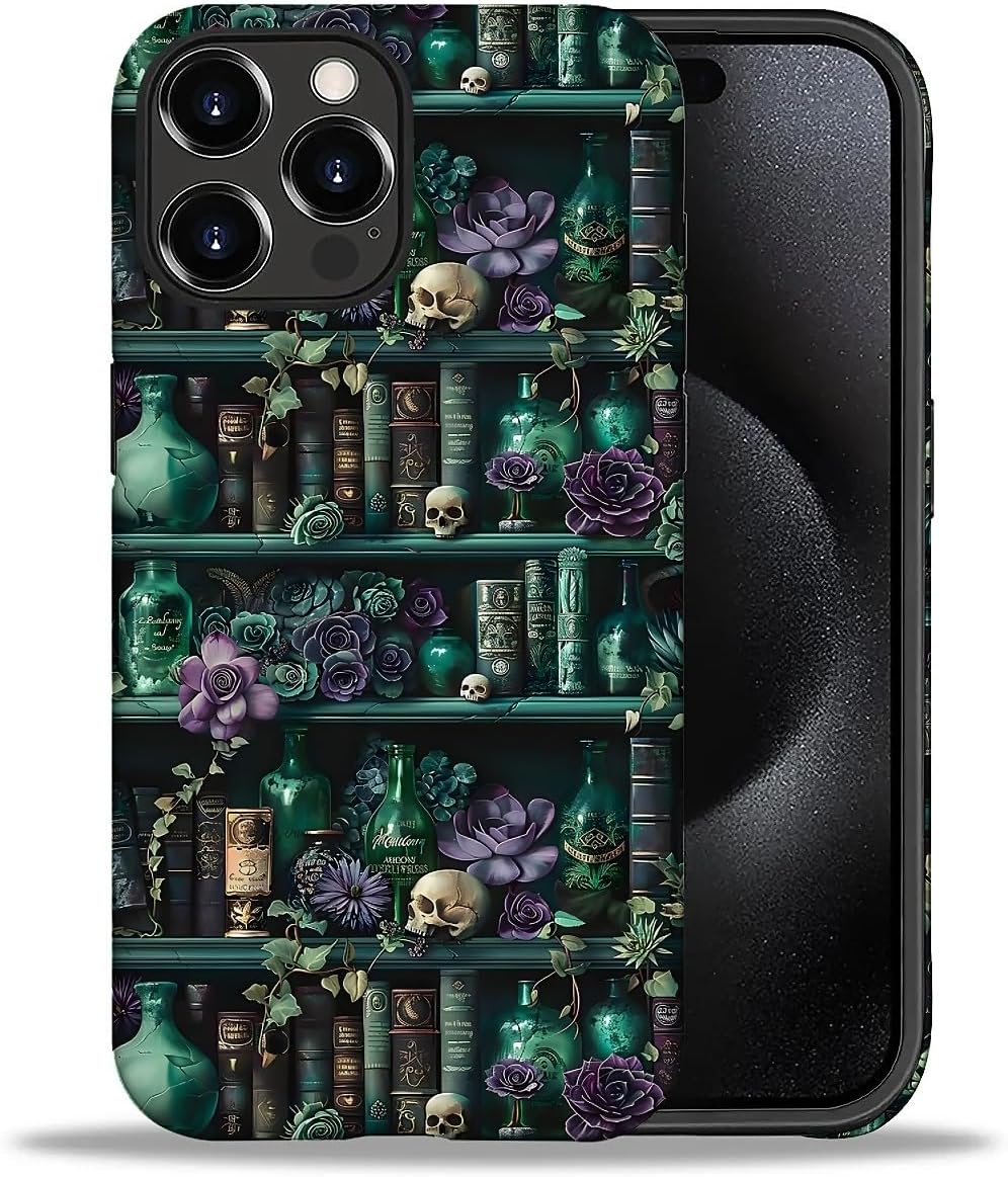 DAIZAG 16 2 1 Compatible with iPhone Pro Max Case,The Magician's Bookshelf in Heavy Duty Shockproof Rugged Hard PC+Soft