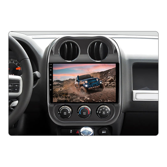 Binize Android 13 Car Stereo Radio Head Unit Compatible with Jeep Compass/Patriot 2010 2011 2012 2013 2014 2015 2016 Carplay Android Auto Touch Screen Bluetooth with GPS,FM,Backup Camera