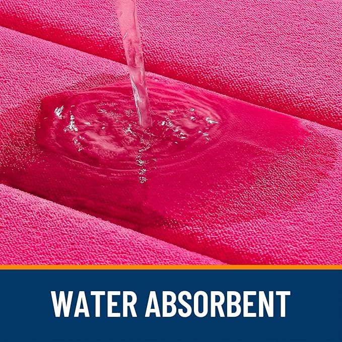 OLANLY Memory Foam Long Bathroom Rugs Runner 59x20, Super Soft Absorbent Bath Mat, Quick Dry, Machine Washable Shower Floor Rugs, Bathmat Carpet, Bathroom Home Decor Accessories, Hot Pink