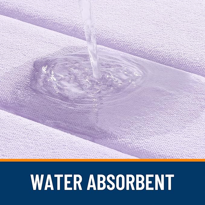 OLANLY Memory Foam Long Bathroom Rugs Runner 47x17, Super Soft Absorbent Bath Mat, Quick Dry, Machine Washable Shower Floor Rugs, Bathmat Carpet, Bathroom Home Decor Accessories, Lavender
