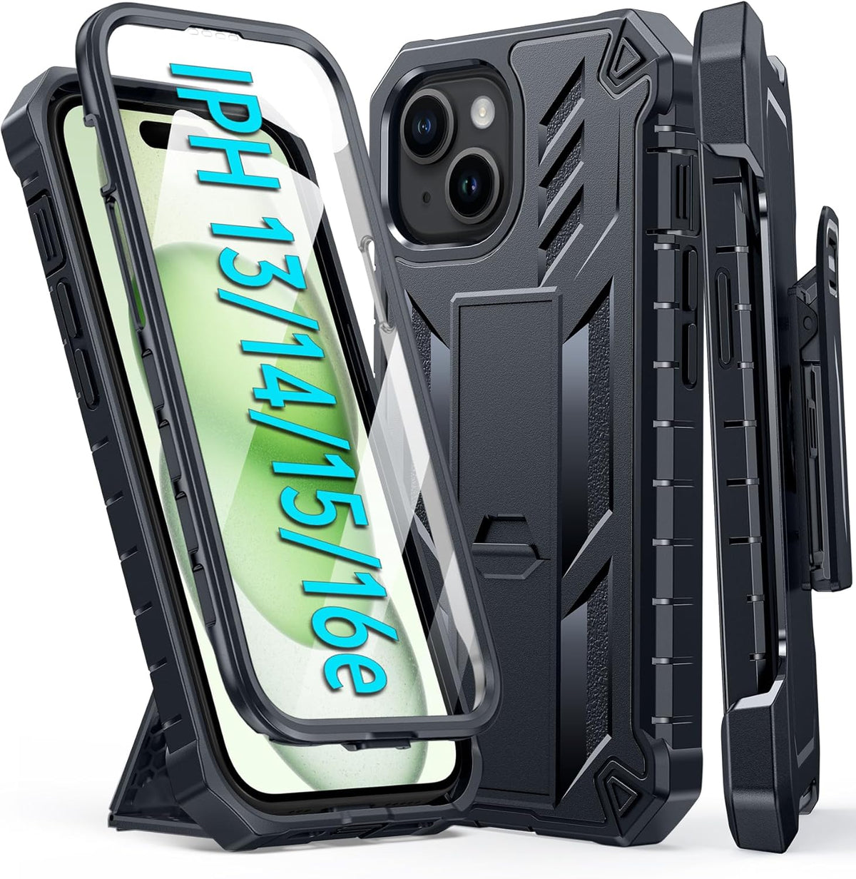 FNTCASE 15 14 13 16e 5G 6.1 Inch for iPhone Phone Case: for iPhone & & Case Military Shockproof Protective Rugged Cell