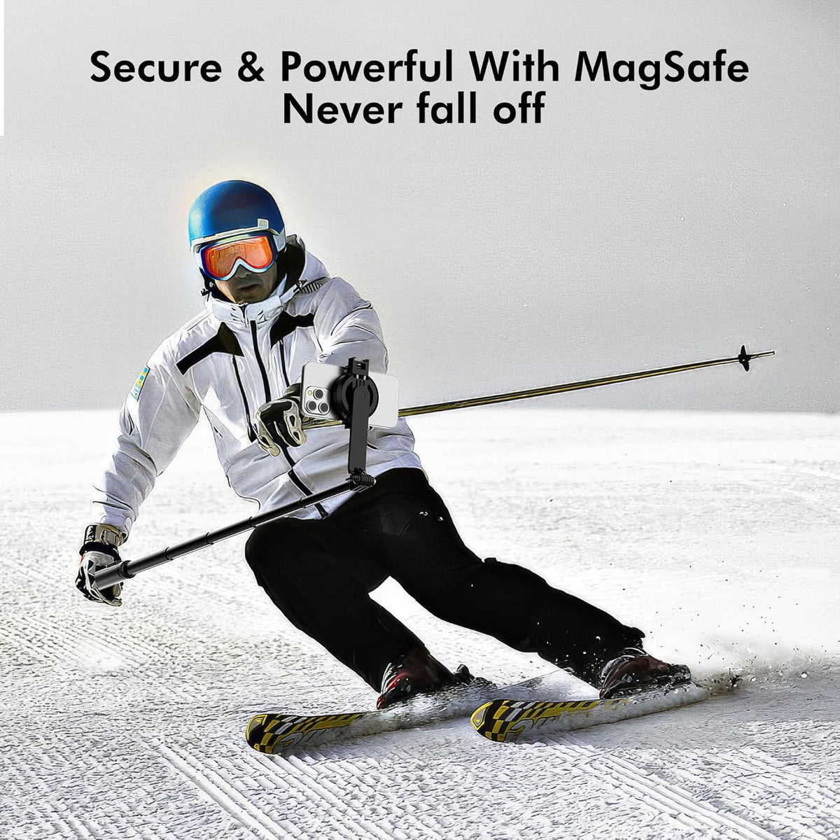 EUG-PRODUCTS 61" Magnetic Phone Tripod & Selfie Stick for Golf Training, Extendable Cell Phone Tripod Stand