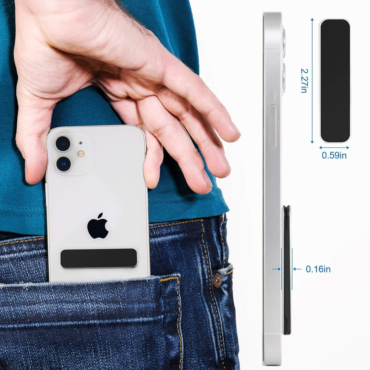 DWTB Phone Kickstand,Multi-Angle Aluminum Cell Phone Kickstand Attachment(Adjustable Angle)(Vertical and Horizontal