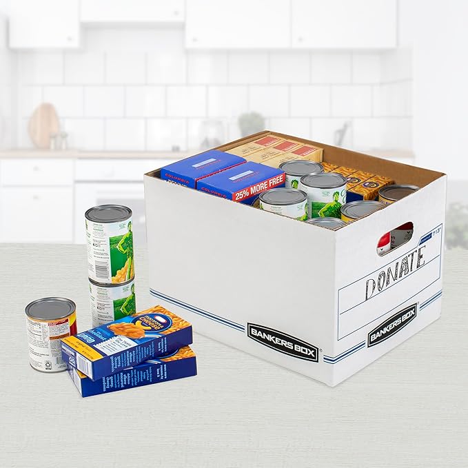 Bankers Box 6-Pack Basic Duty File Storage Boxes with Lids, Letter/Legal, STOR/FILE, (0071303)
