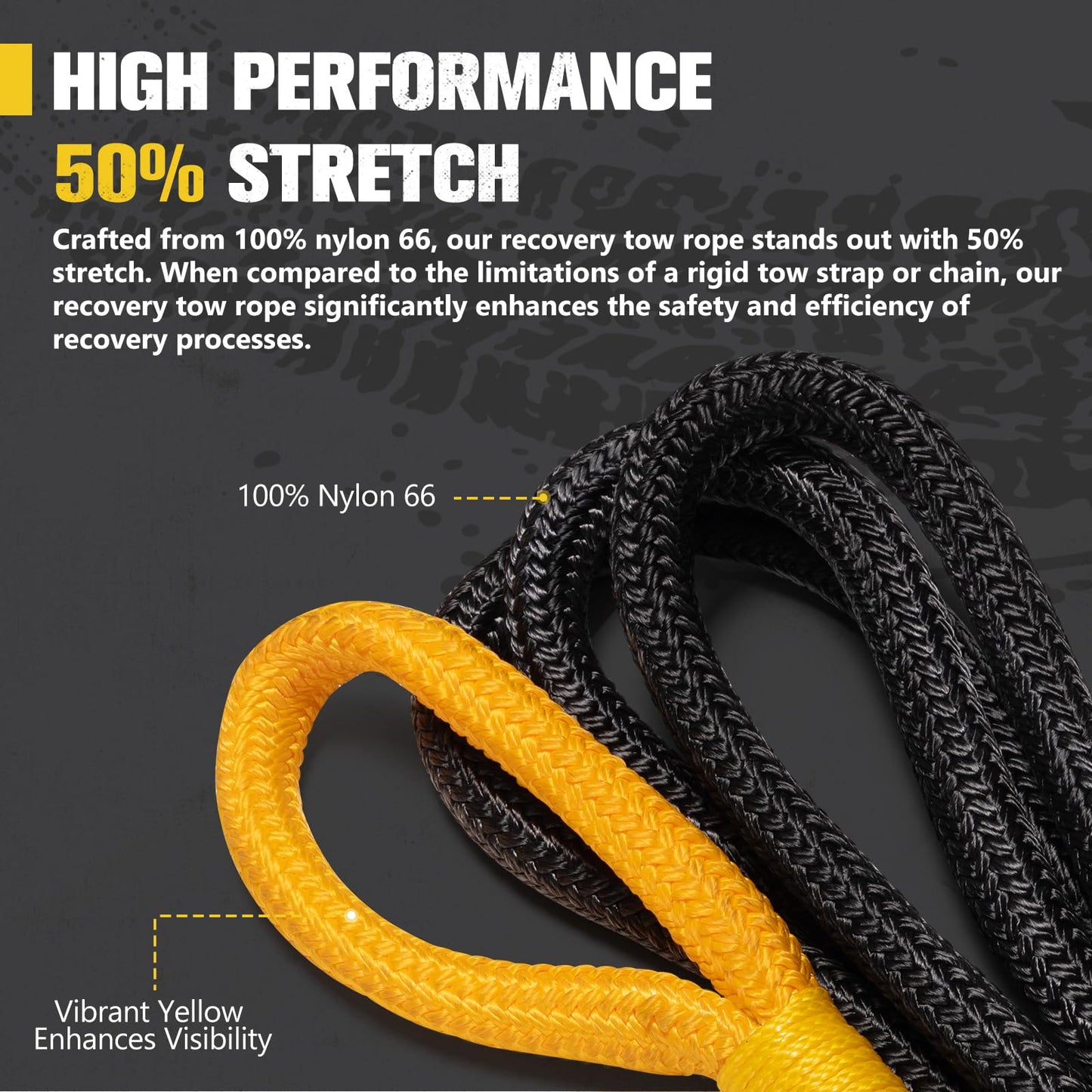 BUNKER INDUST Offroad Traction Boards with Jack Lift Base + 1"×30ft Kinetic Recovery Rope with 2 Soft Shackles Kit