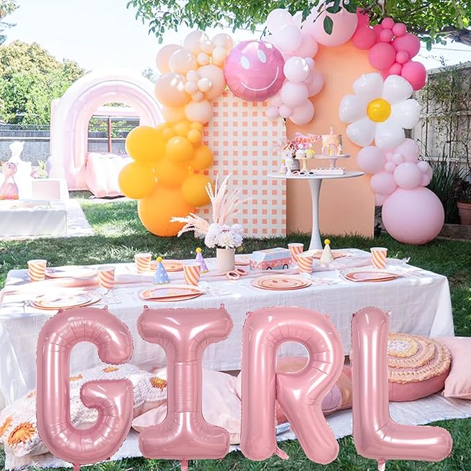 40 Inch Giant Pastel Pink Letter Balloon, Alphabet L Foil Balloons Light Pink, Self Inflating Balloon Pearl Pink Letter L, Mylar Letter Customize Balloons for Women Birthday Party Decoration Supplies