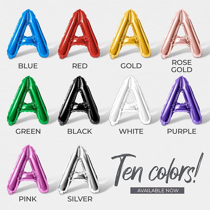 Letter Balloons - LOVE IS IN THE AIR 16" Inch Alphabet Letters Foil Mylar Balloon Valentines Day Party Banner (Gold)