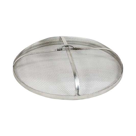 Sunnydaze Round Fire Pit Screen Cover - 30-Inch Stainless Steel Mesh Fire Pit Spark Screen - Spark Lid Top Cover with Handle