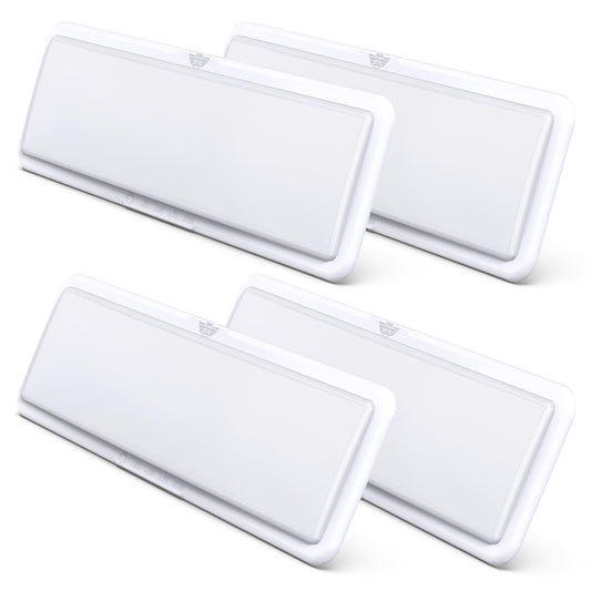Leisure LED RV LED Ceiling Light Fixture 20" x 6.5" -1450 Lumen with Touch Dimmer Switch Interior Lighting for Car/RV/Trailer/Camper/Boat DC 12V Natural White 4000-4500K (4-PACK)