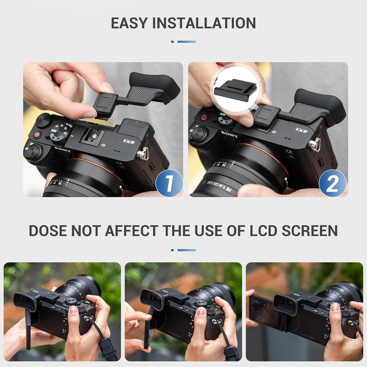 A7C A7C A7CII A7C2 A7CR A7C), II R Soft Rubber Eyecup Eyepiece Viewfinder, JJC Eye Cup for Sony Alpha Cameras(Not