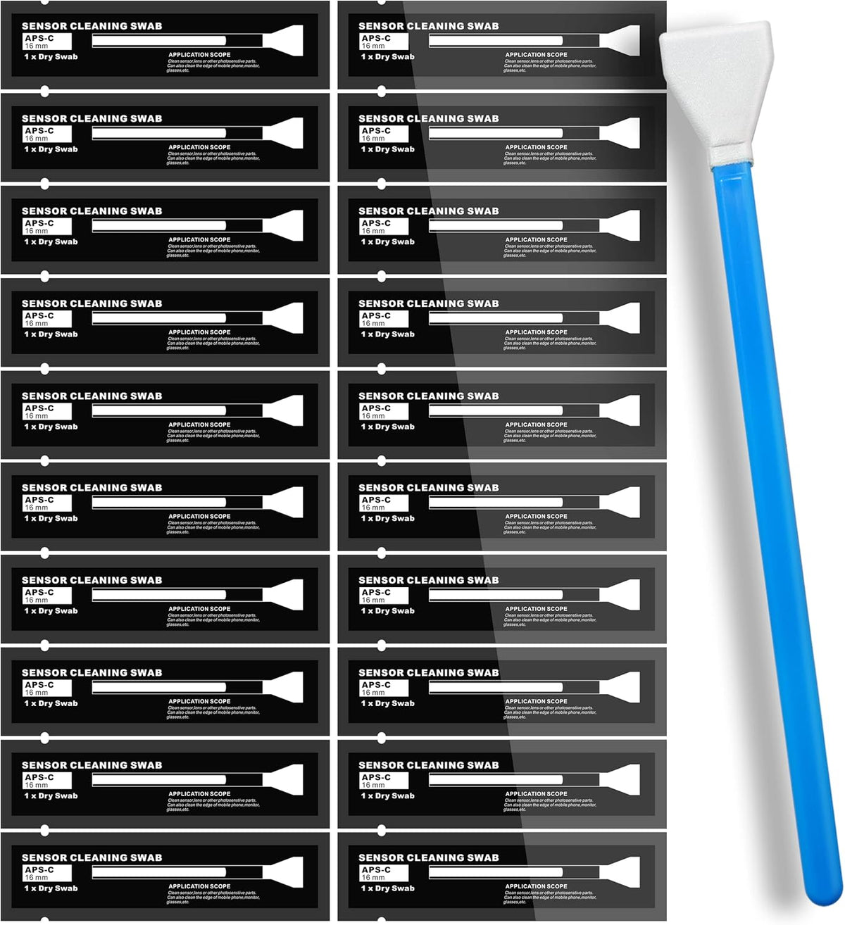 AAwipes (20 Pack 16 mm (HCS-16) Sensor Cleaning Swabs for APS-C Sensors of DDR DSLR or SLR Camera of Sensor Cleaning